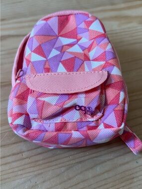 Battat Our Generation Dolls Backpack Pink Purple Geometric Print